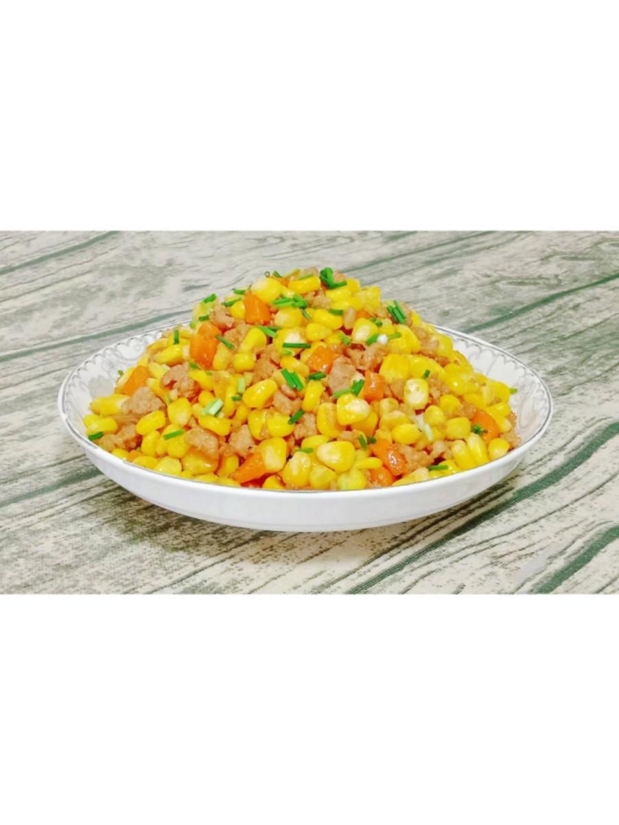 玉米炒肉沫的做法-家常味炒菜譜