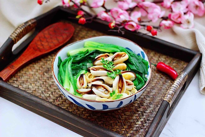 上湯豆皮青口小白菜的做法-咸鮮味煮菜譜