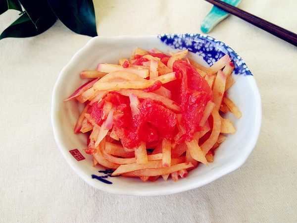 旱蘿卜燒番茄的做法-茄汁味燒菜譜-易網健康養生網 旱蘿卜燒番茄的做法-茄汁味燒菜譜