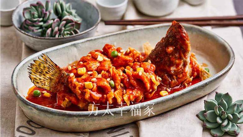 #年味美食合輯#酸甜誘人松鼠桂魚(yú)的做法-酸甜味炸菜譜