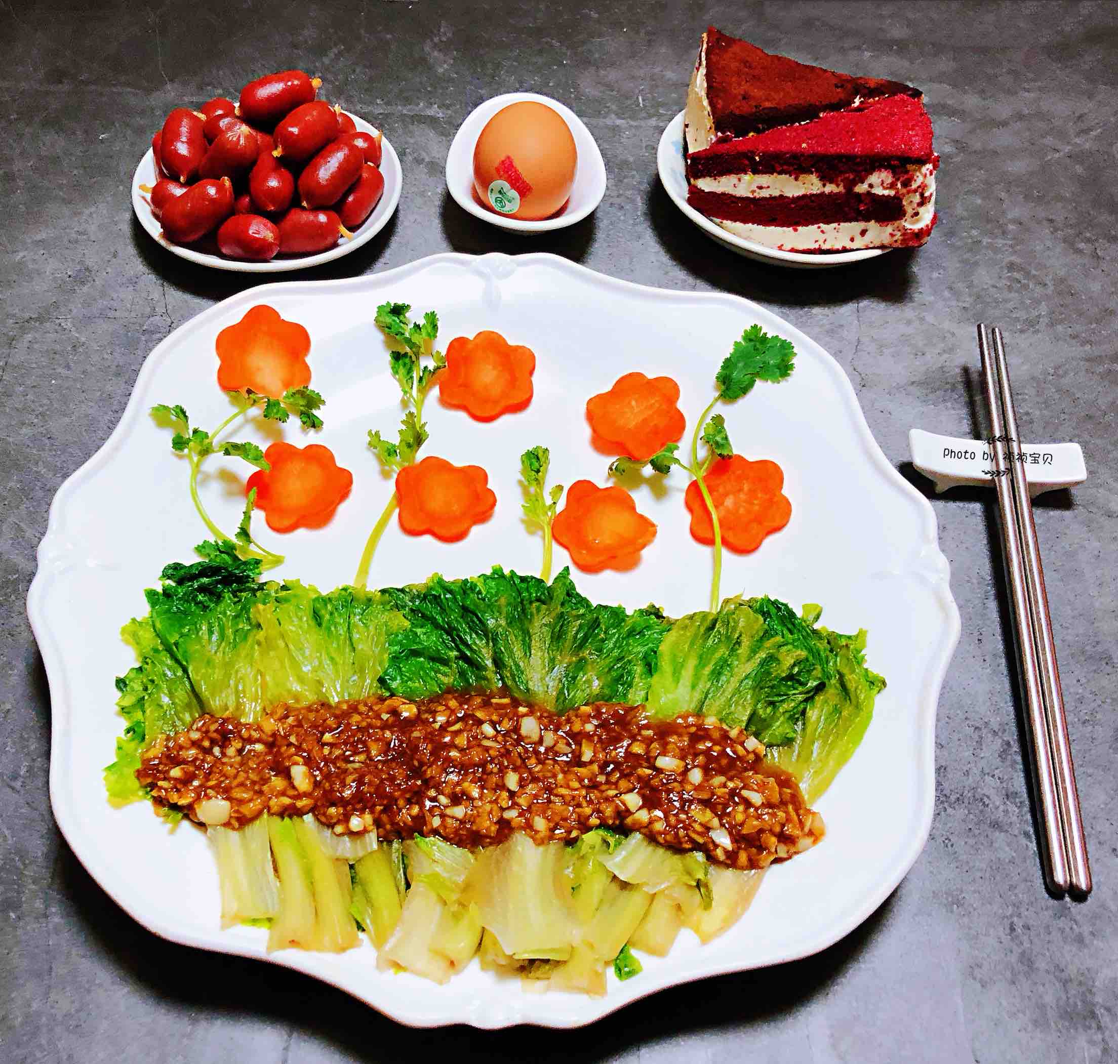 蠔油蒜蓉生菜的做法-咸鮮味煮菜譜