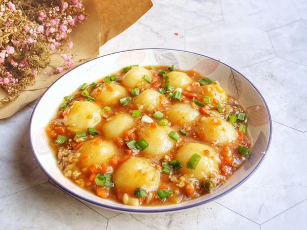 水晶土豆丸子的做法-家常味蒸菜譜