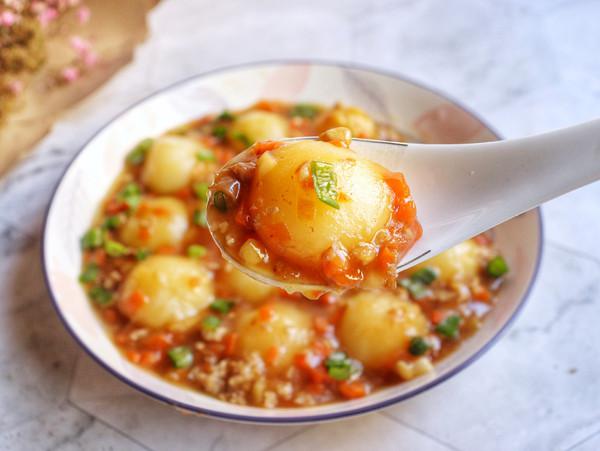 水晶土豆丸子的做法-家常味蒸菜譜