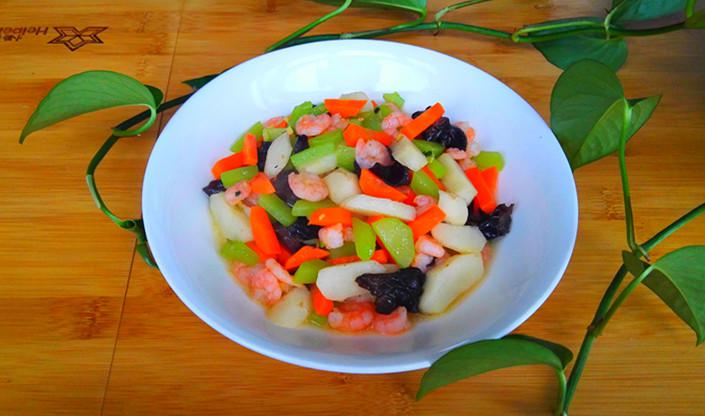 蝦仁炒雜蔬的做法-咸鮮味炒菜譜