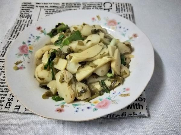 雪菜冬筍炒馬蹄的做法-咸鮮味炒菜譜