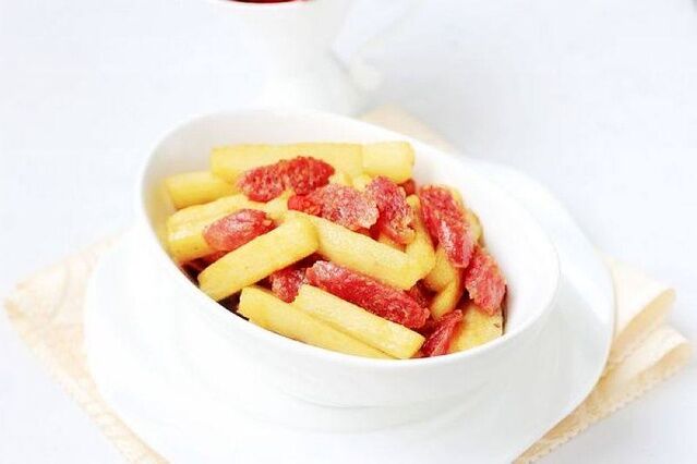 山藥炒香腸的做法-家常味炒菜譜-易網(wǎng)健康養(yǎng)生網(wǎng) 山藥炒香腸的做法-家常味炒菜譜