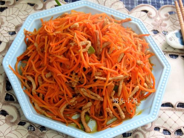 肉絲炒胡蘿卜的做法-家常味炒菜譜
