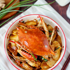 梭子蟹炒年糕的做法-家常味炒菜譜