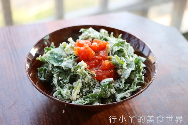 粉蒸蒲公英的做法-家常味蒸菜譜