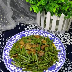 回鍋肉炒長豆角的做法-家常味炒菜譜