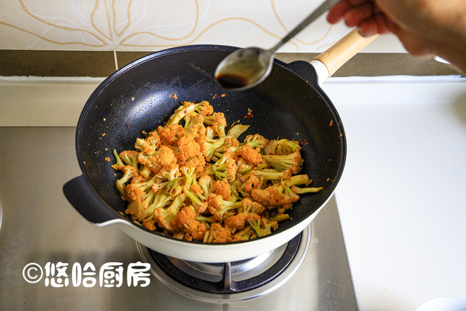 干鍋菜花的做法-香辣味炒菜譜