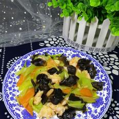 萵筍木耳炒蝦仁的做法-家常味炒菜譜