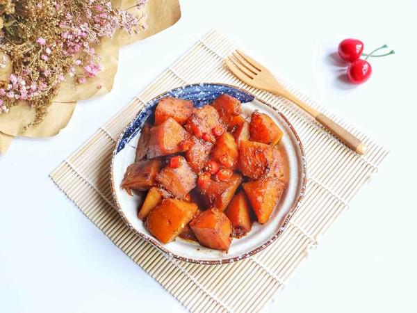 醬燒南瓜的做法-家常味燜菜譜