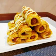 網(wǎng)紅香腸卷蒸烤箱版的做法-咸鮮味烤菜譜