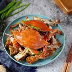 蔥姜炒梭子蟹的做法-家常味炒菜譜