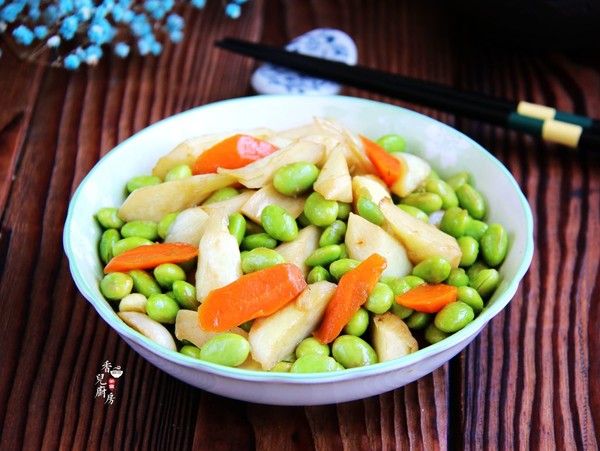 茭白炒毛豆子的做法-咸鮮味燒菜譜