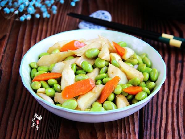 茭白炒毛豆子的做法-咸鮮味燒菜譜