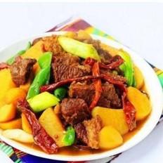 大盤牛肉的做法-香辣味燒菜譜