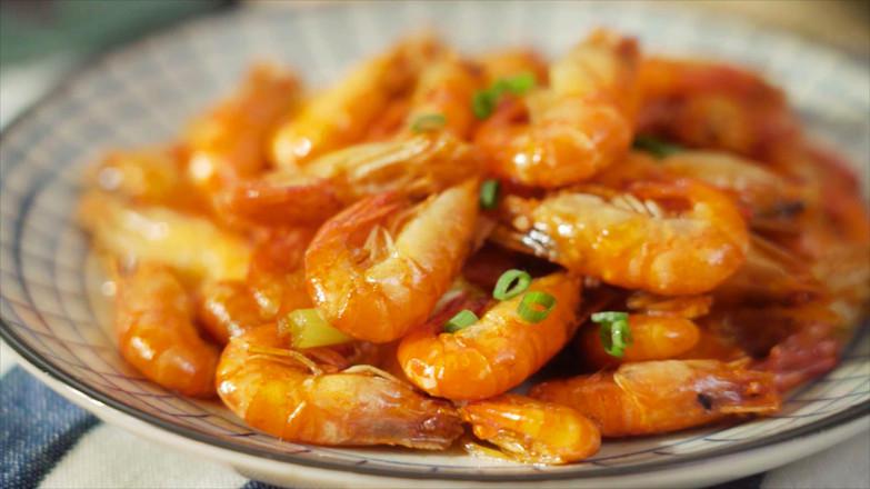 油爆河蝦【孔老師教做菜】的做法-酸甜味炒菜譜