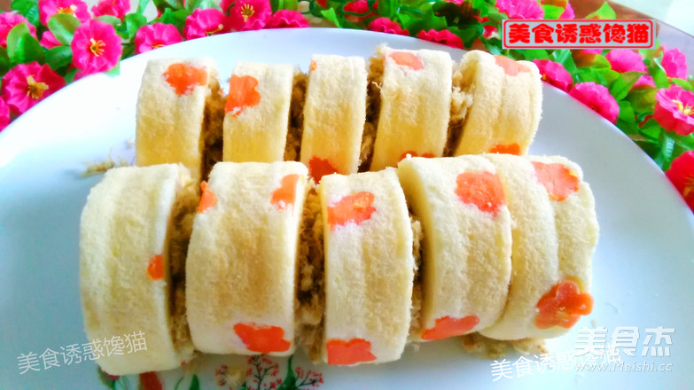 肉松紫薯蛋糕卷的做法-甜味烘焙菜譜-易網健康養生網 肉松紫薯蛋糕卷的做法-甜味烘焙菜譜