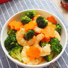 西藍花炒蝦仁的做法-咸鮮味炒菜譜