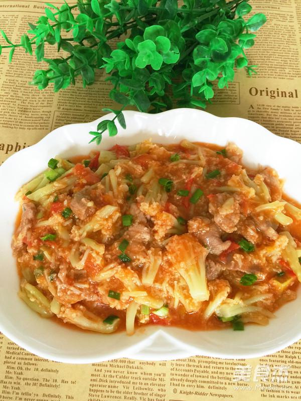 番茄炒菜花的做法-家常味炒菜譜