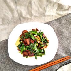 下飯菜蒜葉五花肉的做法-家常味炒菜譜