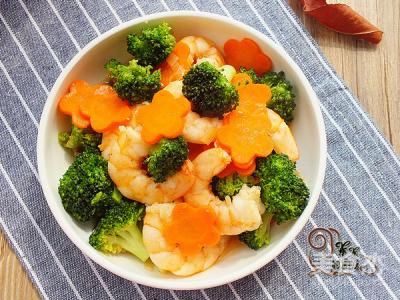 西藍(lán)花炒蝦仁的做法-咸鮮味炒菜譜