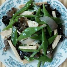 蒜香扁豆木耳腐竹拌菜的做法-咸鮮味拌菜譜