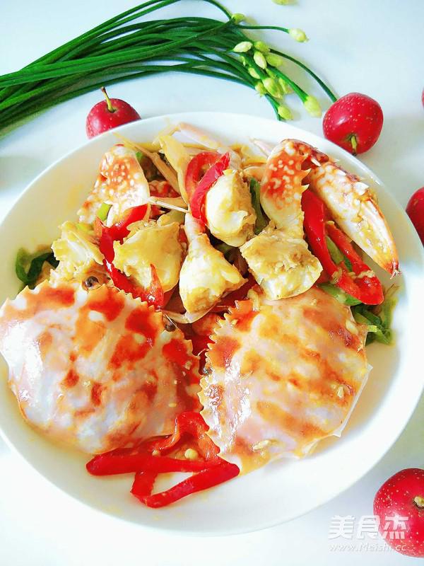 雙椒辣炒螃蟹的做法-家常味炒菜譜