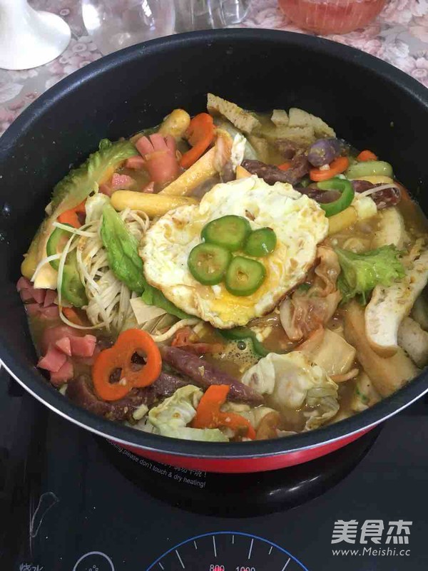 韓國年糕芝士火鍋的做法-咖喱味燉菜譜