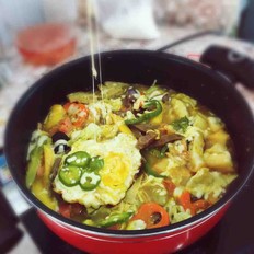 韓國年糕芝士火鍋的做法-咖喱味燉菜譜