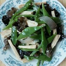 蒜香扁豆木耳腐竹拌菜的做法-咸鮮味拌菜譜