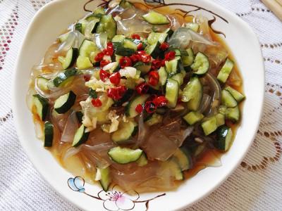 拉皮拌黃瓜的做法-香辣味拌菜譜