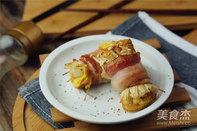 雞蛋培根卷的做法-黑椒味烤菜譜-易網健康養生網 雞蛋培根卷的做法-黑椒味烤菜譜