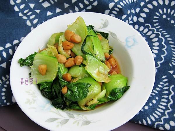 油菜炒扇貝柱的做法-咸鮮味炒菜譜