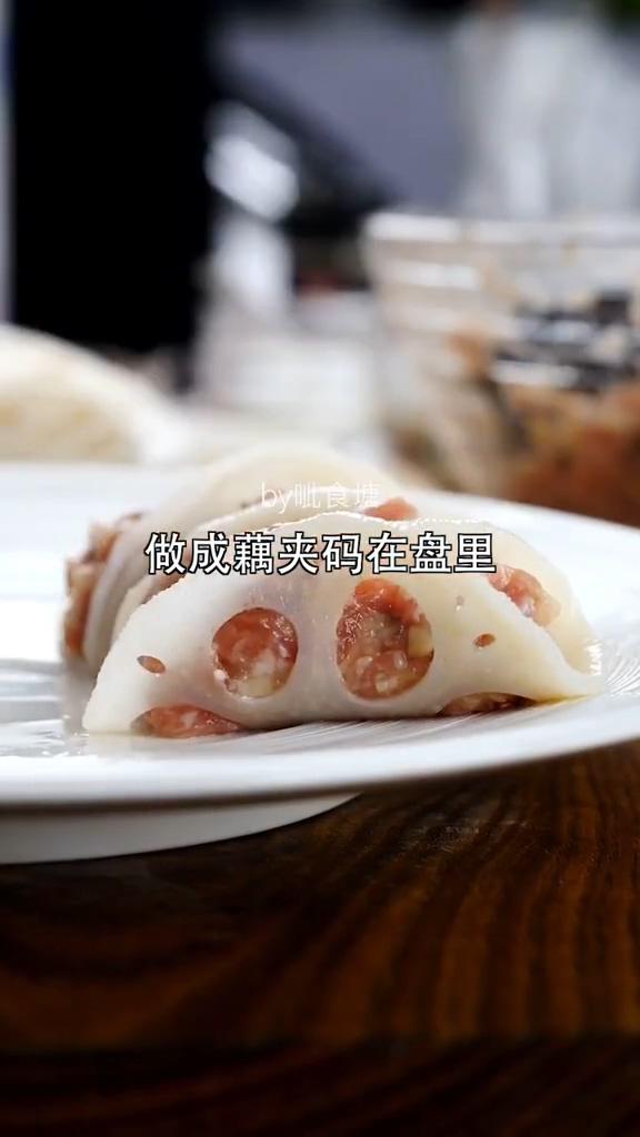 藕夾肉的做法-咸鮮味蒸菜譜