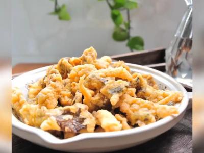 椒鹽平菇的做法-家常味炸菜譜