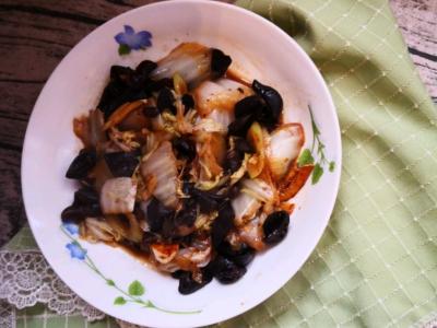 豆豉炒白菜片木耳的做法-家常味炒菜譜