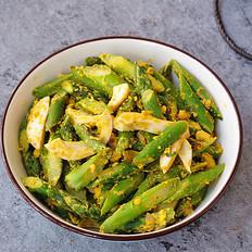 蘆筍炒煮雞蛋的做法-家常味炒菜譜