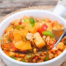 土豆?fàn)Z肉末的做法-咸鮮味炒菜譜