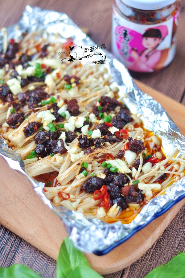 香菇醬烤金針菇的做法-家常味烤菜譜-易網健康養生網 香菇醬烤金針菇的做法-家常味烤菜譜