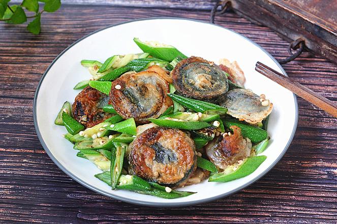 秋葵炒皮蛋的做法-家常味炒菜譜