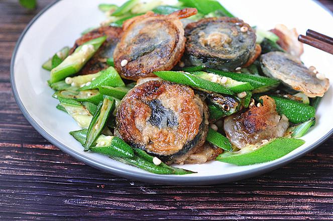 秋葵炒皮蛋的做法-家常味炒菜譜