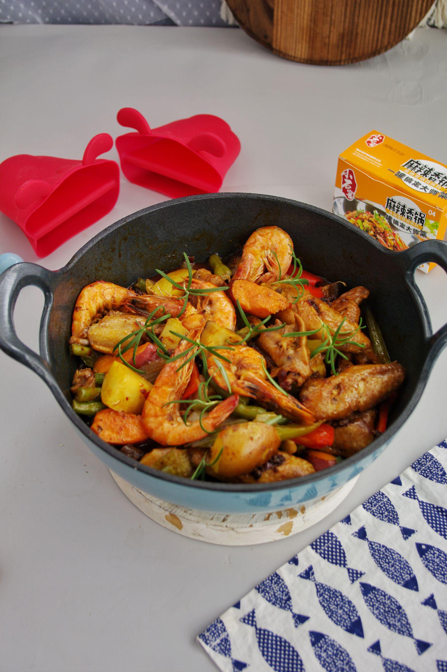 巨好吃，自制燜鍋，秒殺黃記煌的做法-香辣味燜菜譜