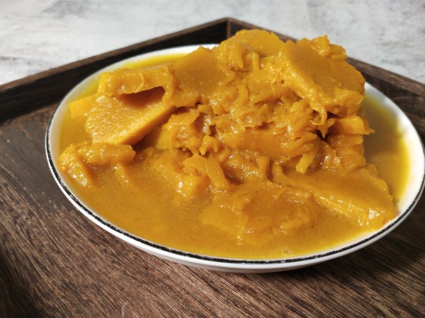 香糯南瓜的做法-家常味炒菜譜