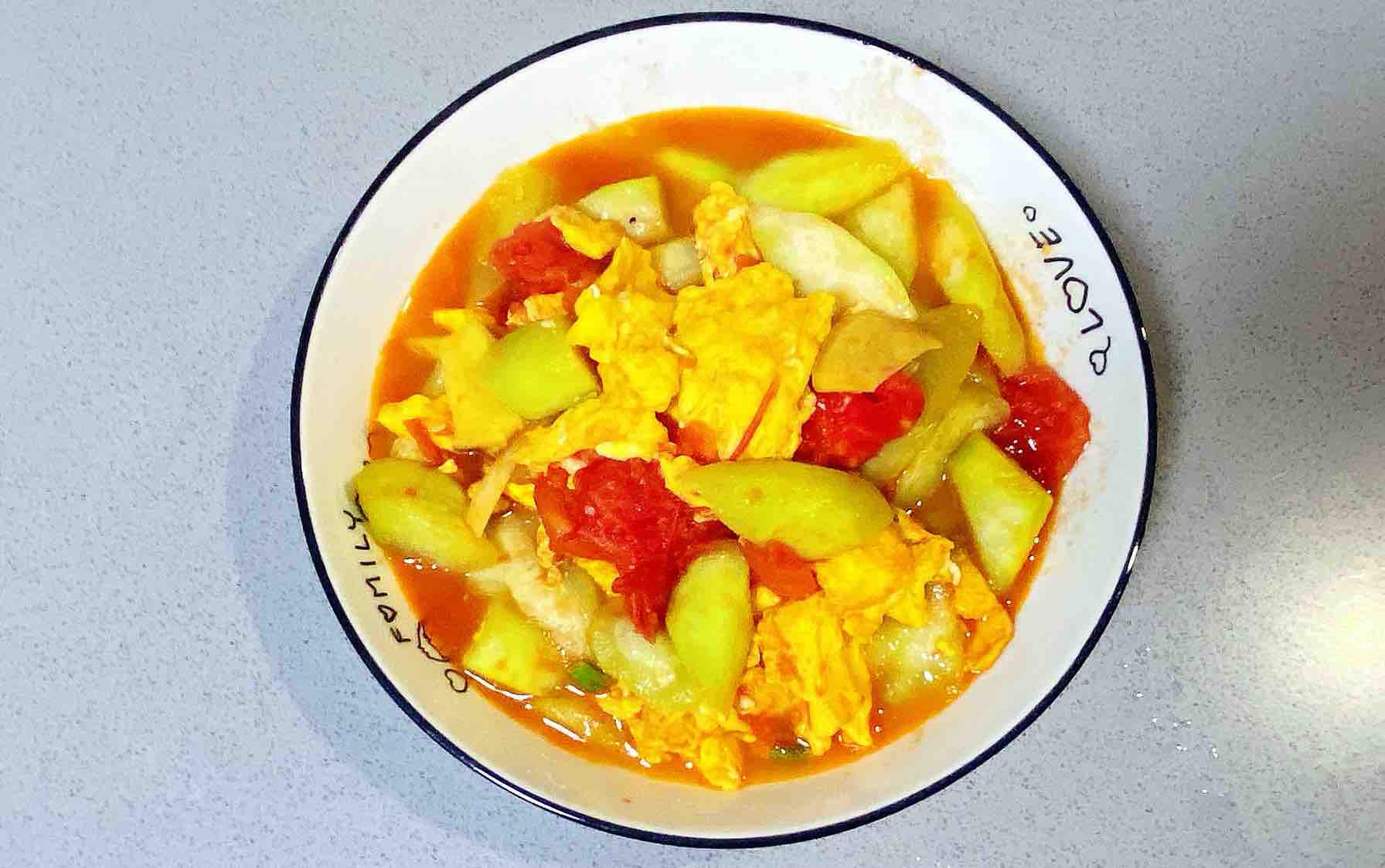 孕婦食譜番茄絲瓜炒雞蛋，酸酸甜甜，營養成分全方位～的作法-咸鮮味燒菜譜