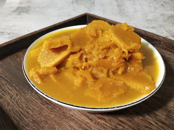 香糯南瓜的做法-家常味炒菜譜