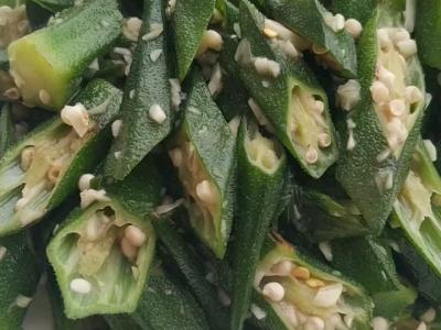 清炒秋葵的作法-家常味炒菜譜