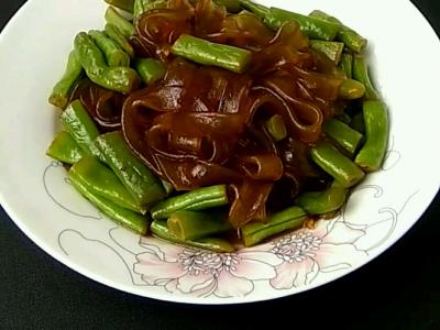 豆角燒寬粉的做法-家常味燒菜譜
